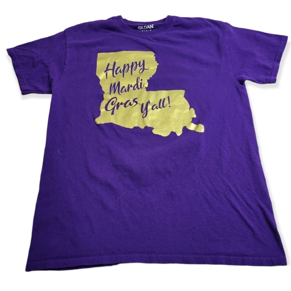 Gildan Louisiana Mardi Gras shirt M